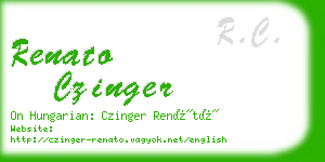 renato czinger business card